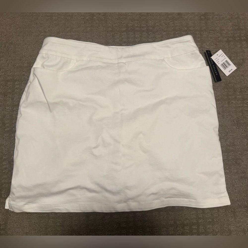 Napa Valley White Women's Stretch Pull-On Skirt - 14 P
